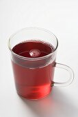 Fruit tea in glass cup