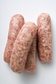 Four Nuremberg sausages