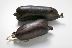 Two black puddings