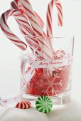 Candy canes, sugar stars and peppermints