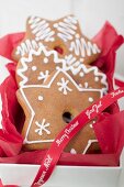 Decorated gingerbread to give as a Christmas gift