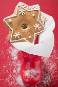 Gingerbread stars in red boot
