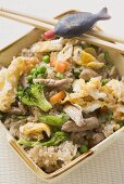 Egg fried rice with pork to take away