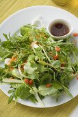 Mixed salad leaves with balsamic dressing