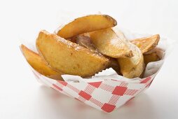Potato wedges in cardboard container