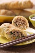 Spring rolls with mince filling (Asia)