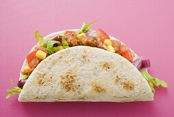 Taco mit Hackfleischfüllung