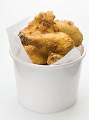 Breaded chicken pieces to take away