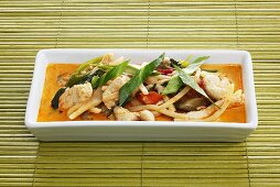 Rotes Thai-Curry mit Pute