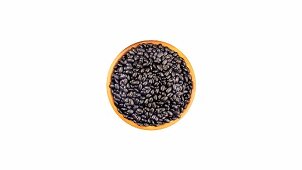 Black beans in a dish