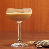 Brandy Alexander cocktail with nutmeg