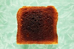 Slice of toast, close-up, elevated view