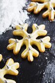 Christmas biscuits with silver dragees