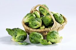 Brussels sprouts in basket