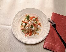 Trennkost (KH): Reispfanne mit Tomaten.