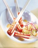 Gegrillter Thunfisch auf asiatischem Krautsalat, Japan-Style