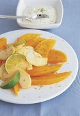 Mango-Apfel-Salat + Limettenjoghurt 