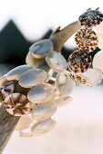 Close-up of bracelet made of shell