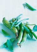 Close-up of fresh peas and beans