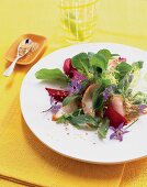 Bunter Salat mit Borretsch und Roter Bete