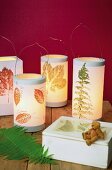 Illuminated hand made lanterns for Christmas decorations