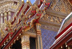 Close-up of exterior of Royal Palace, Bangkok