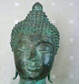 Exotische Buddha-Statue, Nahaufnahme