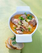 Möhren-Ingwer-Suppe mit Schweinefilet