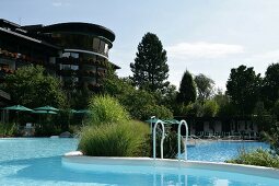 Swimming pool in Sonnenalp resort at Bavaria, Germany