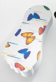 Feile in Fußform mit Schmetterlingen bunt, v. LCN