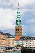 Statue of Bishop Absalon in front of Nikolai Church in Copenhagen, Denmark