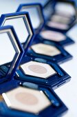 Close-up of various eye shadows