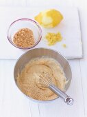 Rhabarber - Tarteletts, Step 1: Mandel - Vanillecreme zubereiten