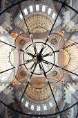 Interior of domes of Mosque, overhead view