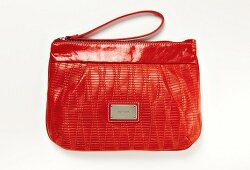 Handgelenk-Tasche in Rot mit Zipper 