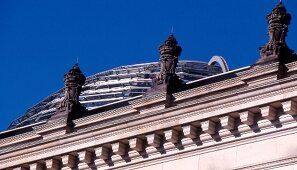 View of Dome of Reichstag building in Berlin, Germany