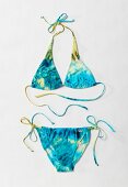 Triangel-Bikini in Batik-Optik 