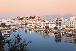 Agios Nikolaos coastal town on the island of Crete, Greek