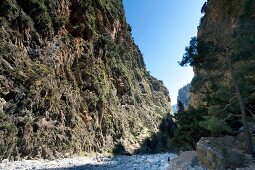 Samaria gorge national park in Crete, Greek