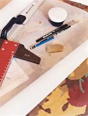 Tapetenmalerei, Handwerkszeug, close-up