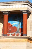 Kreta: Knossós, Spiel mit dem Stier, Wandmalerei