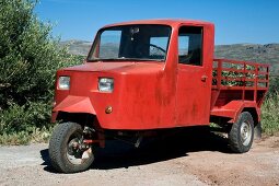 Red Tricycle in Crete, Greek