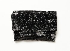 Mary von Dänemark: Pailletten-Clutch schwarz