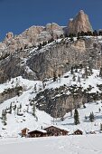 Südtirol, Refugio Scotoni vor dem Conturines Massiv, Alta Badia