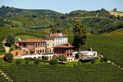 View of Villa Tiboldi in Canale Cuneo, Piedmont, Italy