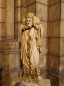 Sculpture in Sacre Coeur in Paris, France