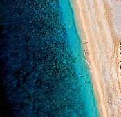 Aerial view of beach at Lycia, Turkey