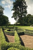 View of Gardens of Chateau Marihn in Mecklenburg, Germany