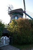 Geltinger Birk windmill Charlotte at Baltic Sea Coast, Fehmarn, Germany