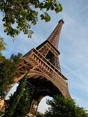 Monument in front of Eiffel Tower, Paris, France